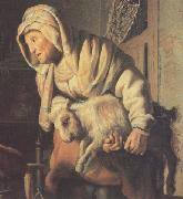 REMBRANDT Harmenszoon van Rijn Tobit and Anna with the Kid (mk33) Spain oil painting artist